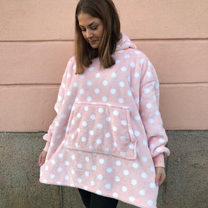 Vilttihuppari midi 130cm -160cm Pink Polka Dots