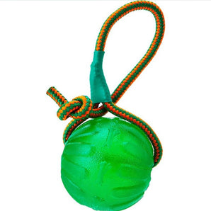 Starmark dog toy Funball gel ball with rope